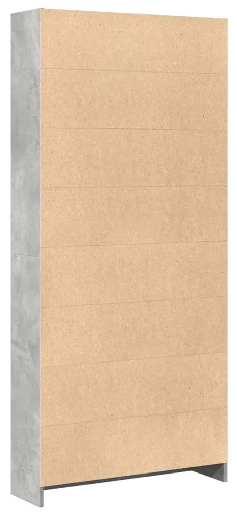 Estante 80x24x176 cm derivados de madeira cinzento cimento