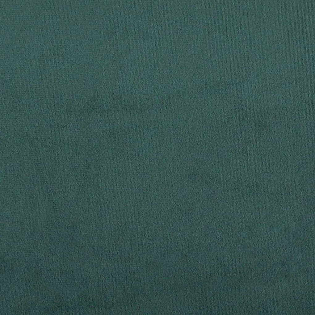 Sofá Cinha de 3 Lugares - Cor Verde Escuro - 198x77x80 cm- Em Veludo e