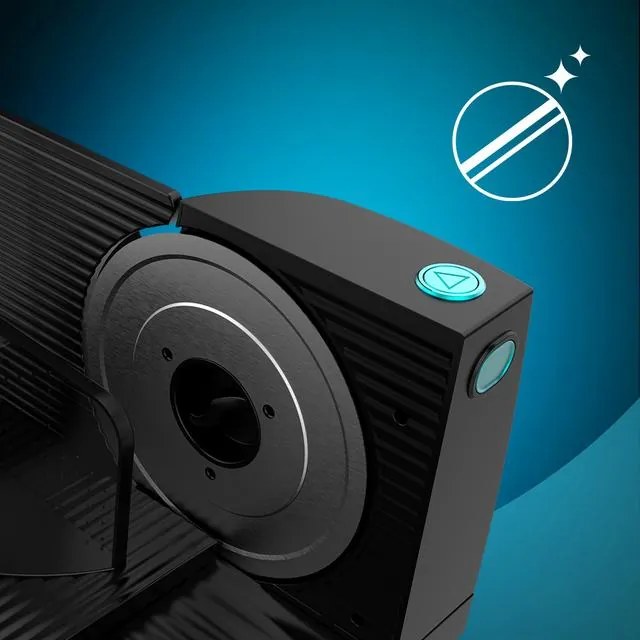 Máquina fatiadora Rock’nCut Shuriken 150 W contendo disco de 170 mm de diâmetro e sistema de ajuste gradual com máxima precisão de espessura de 0 a 15