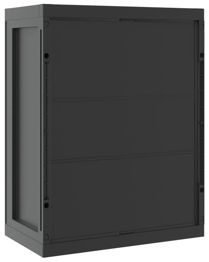 Móvel de arrumação para exterior 65x37x85 PP preto