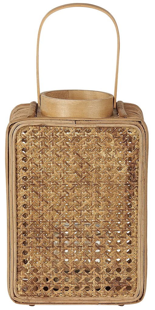 Lanterna de rattan cor natural 28 cm BANTUL Beliani