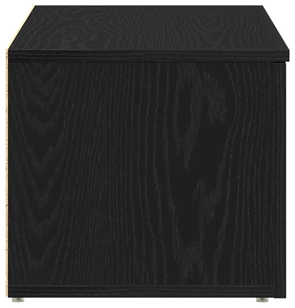 Armário para televisão vidaXL Preto Carvalho 80x34x30 cm Madeira engen