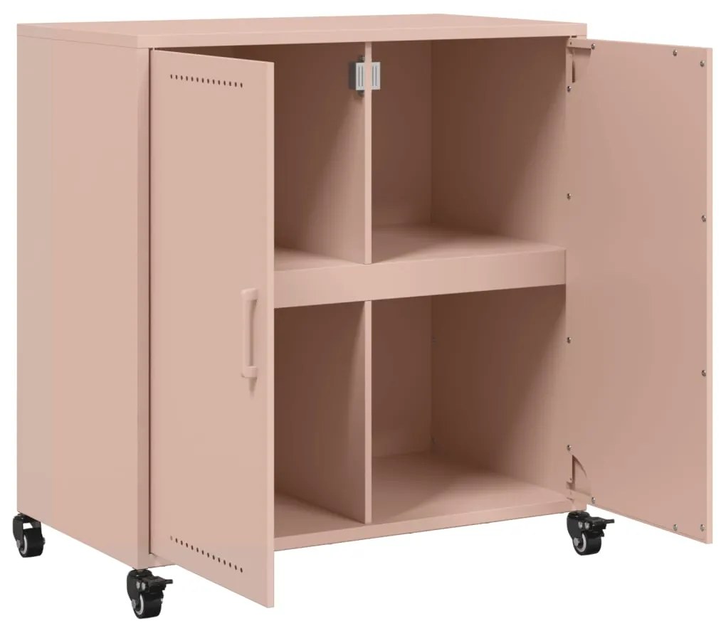 Aparador 68x39x72 cm aço rosa