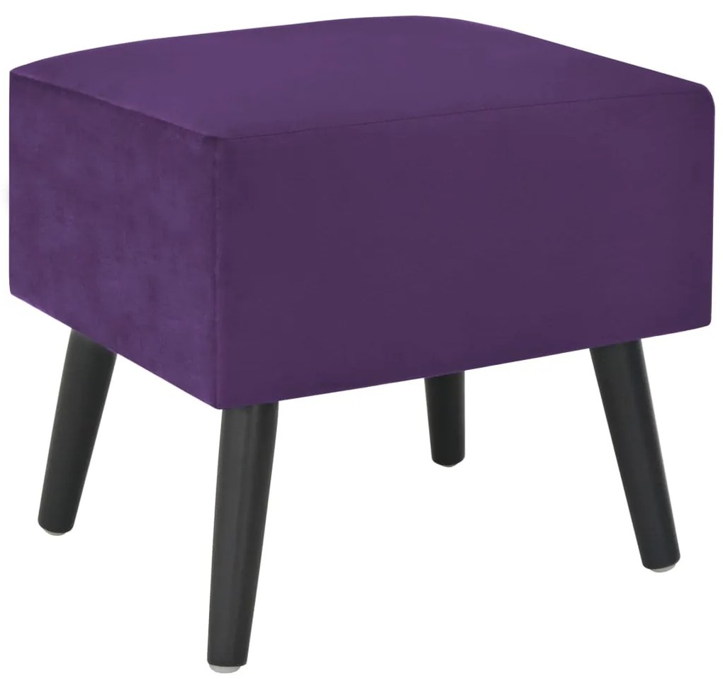 Mesa-de-cabeceira 40x35x40 cm veludo roxo escuro