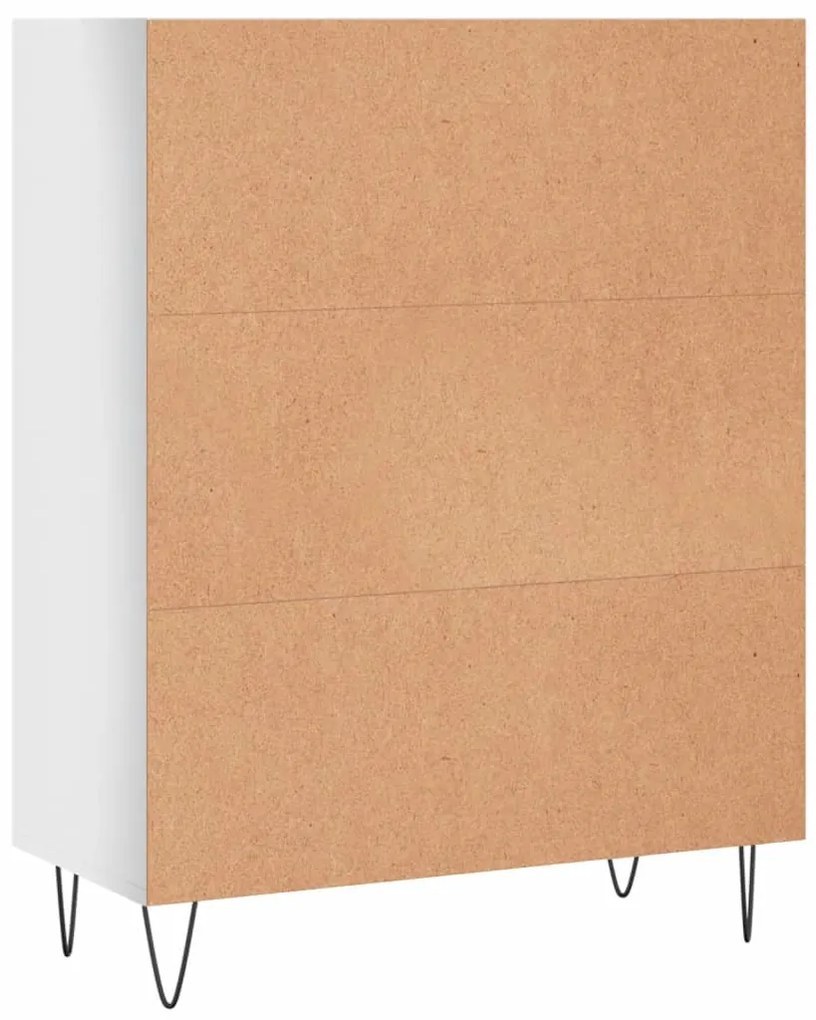 Estante 69,5x32,5x90 cm derivados de madeira branco brilhante