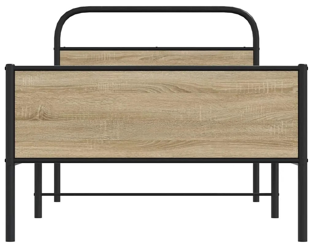 Estrutura cama s/ colchão derivados de madeira carvalho sonoma