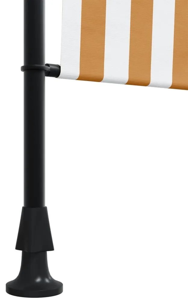 Estore de rolo exterior 100x270 cm tecido/aço laranja e branco