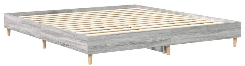 Estrutura de cama sem colchão 160x200 cm sonoma cinzento
