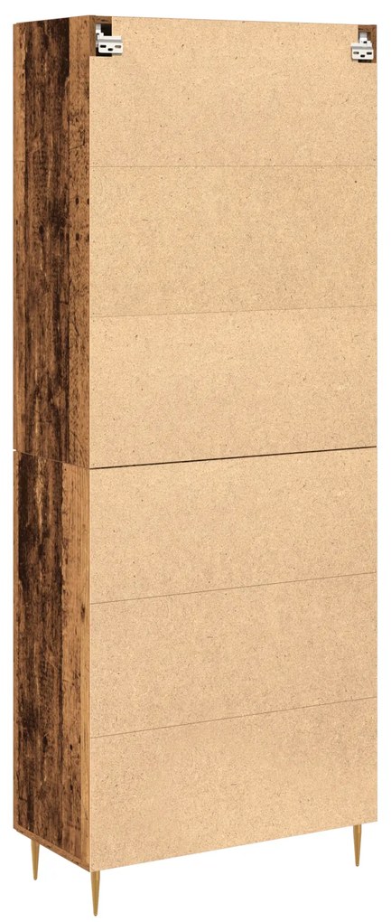 Armário Alto Madeira Velha 69.5x34x180 cm Madeira Engenharia