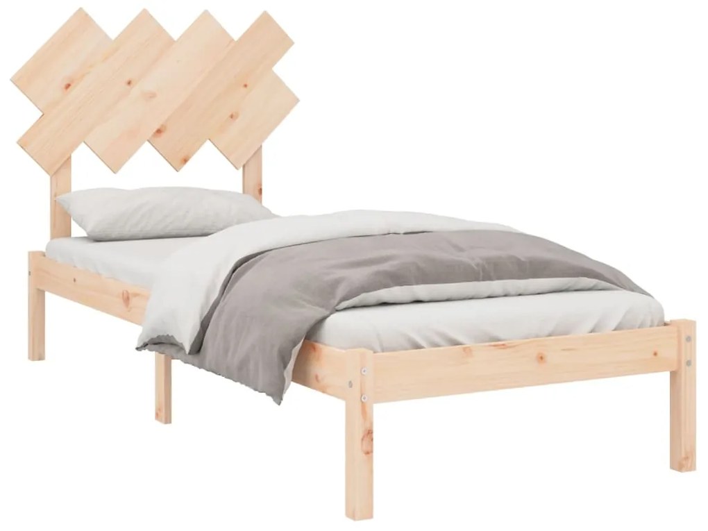 Estrutura de cama solteiro 90x190 cm madeira maciça