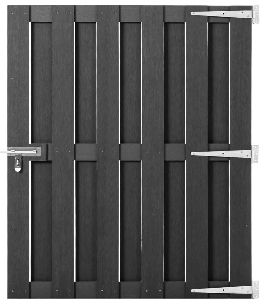 vidaXL Portão de jardim 100x120 cm WPC cinzento