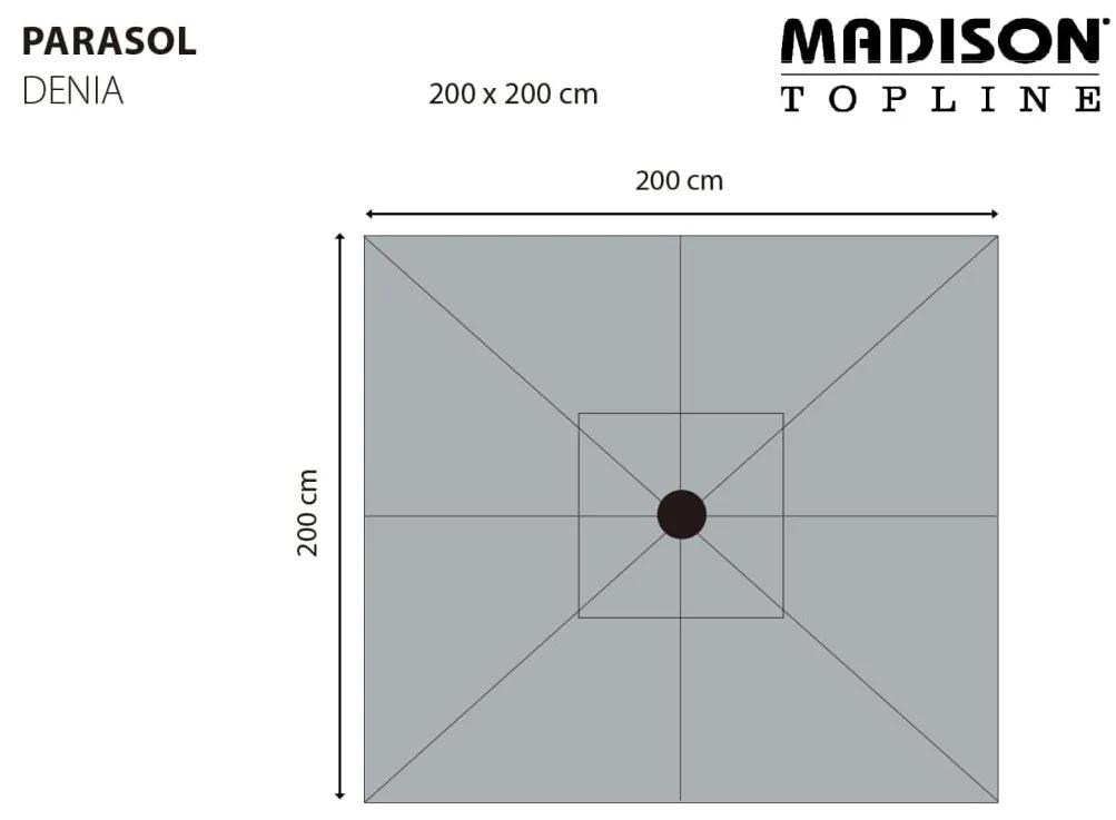 Madison Guarda-sol Denia 200x200 cm cinzento acastanhado