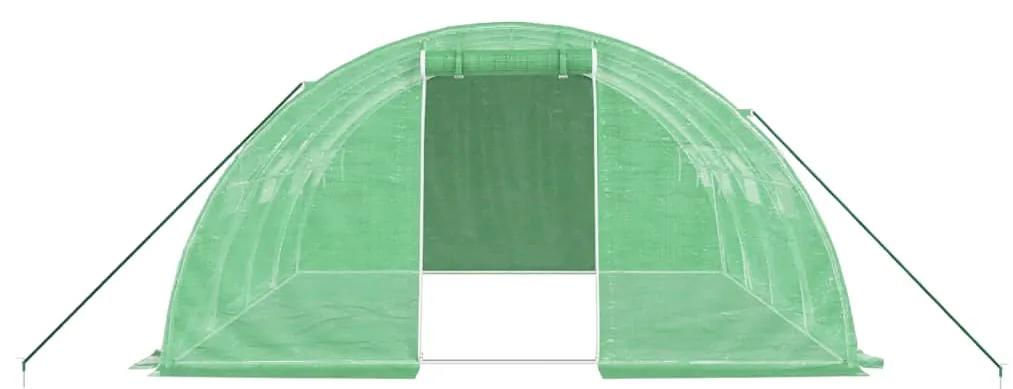 Estufa com estrutura de aço 16 m² 4x4x2 m verde