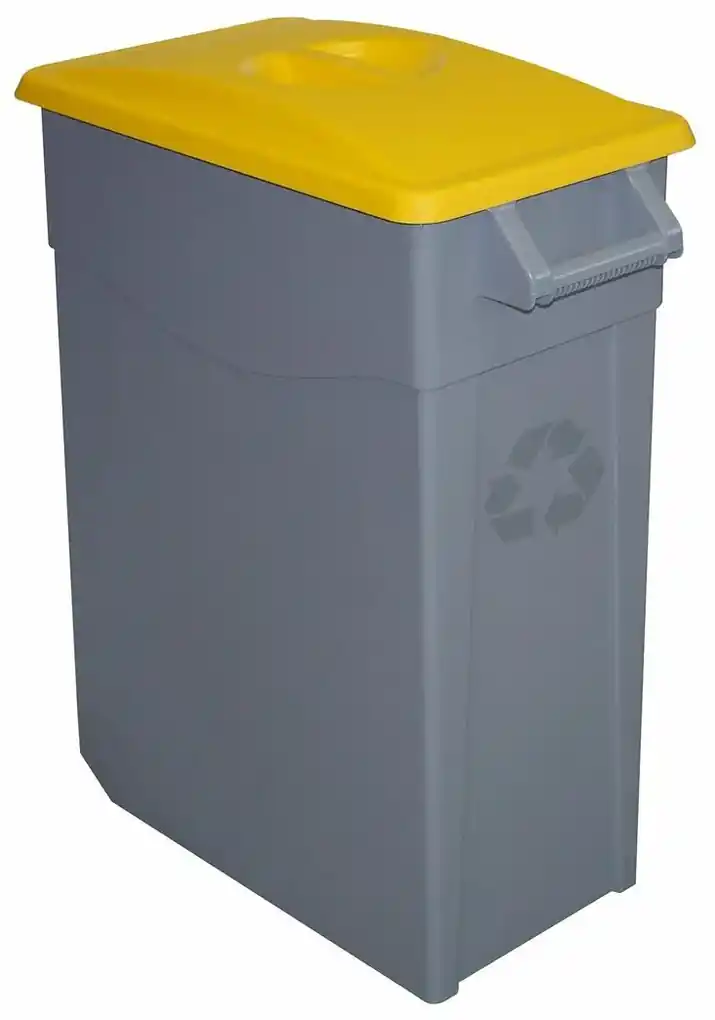 Caixote do lixo para reciclagem - 60 l - branco - papel