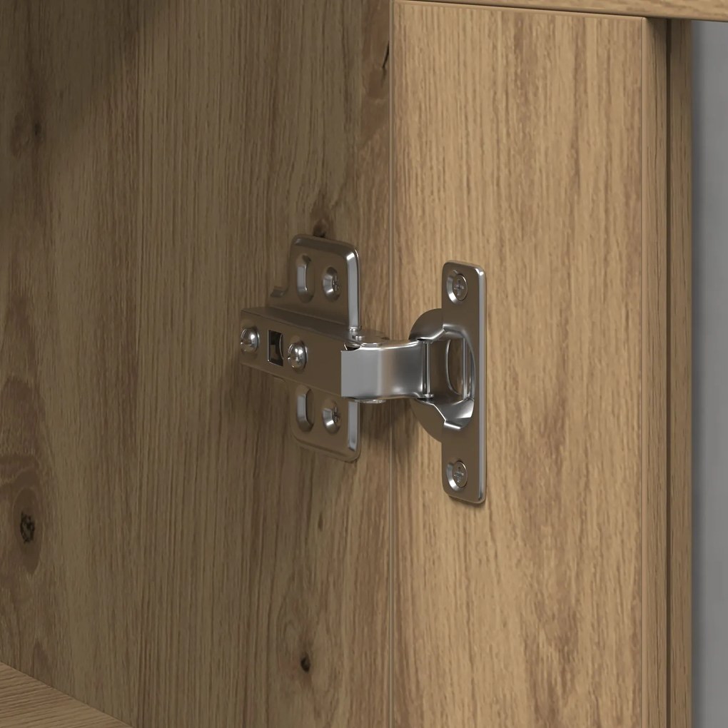 Armário de Parede vidaXL com Portas de Vidro Carvalho Artesão 69,5x34x
