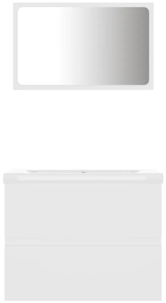 Conjunto de móveis de casa de banho contraplacado branco