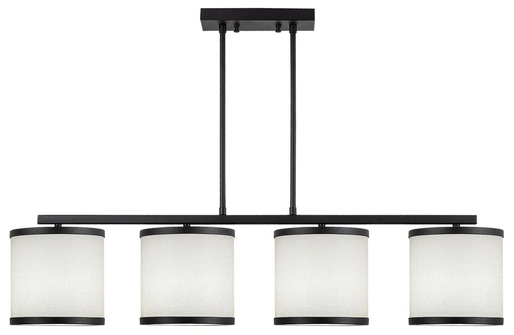 Candeeiro de Teto Way – Preto e Branco – 107 x 20 x 68 cm