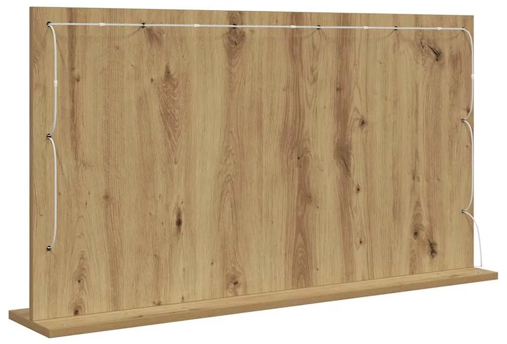 Espelho de Vanity Carvalho Artesanal Madeira e vidro 100 x 55 cm