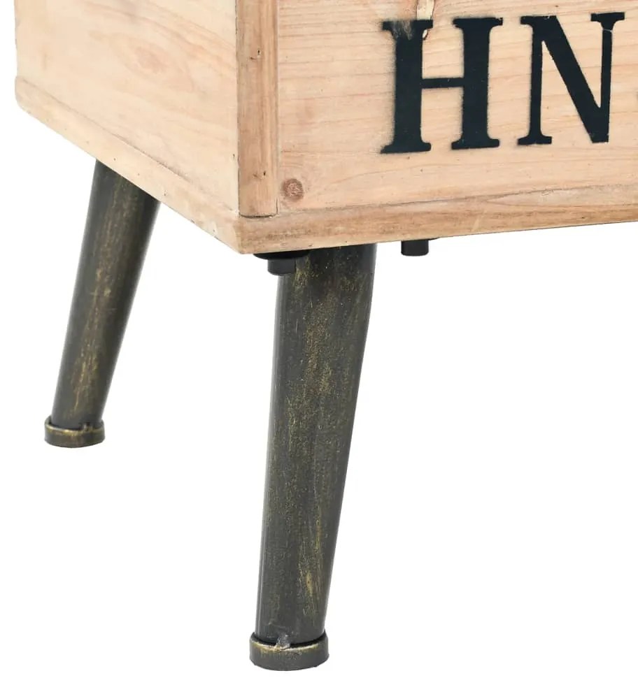 Banco de arrumação 110 cm abeto maciço