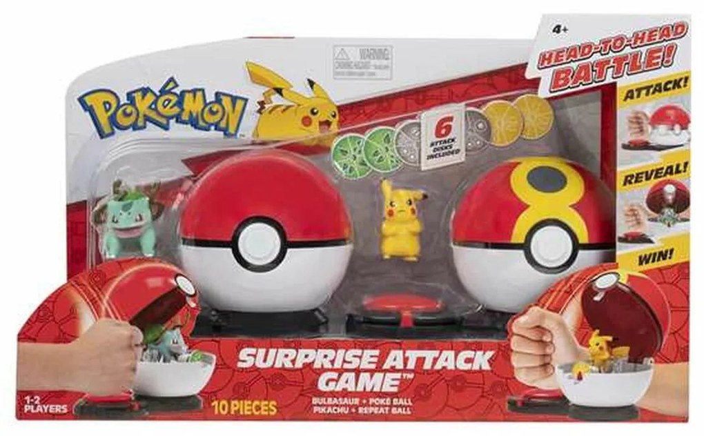 Playset Pokemon Surprise Attack Game 10 Peças