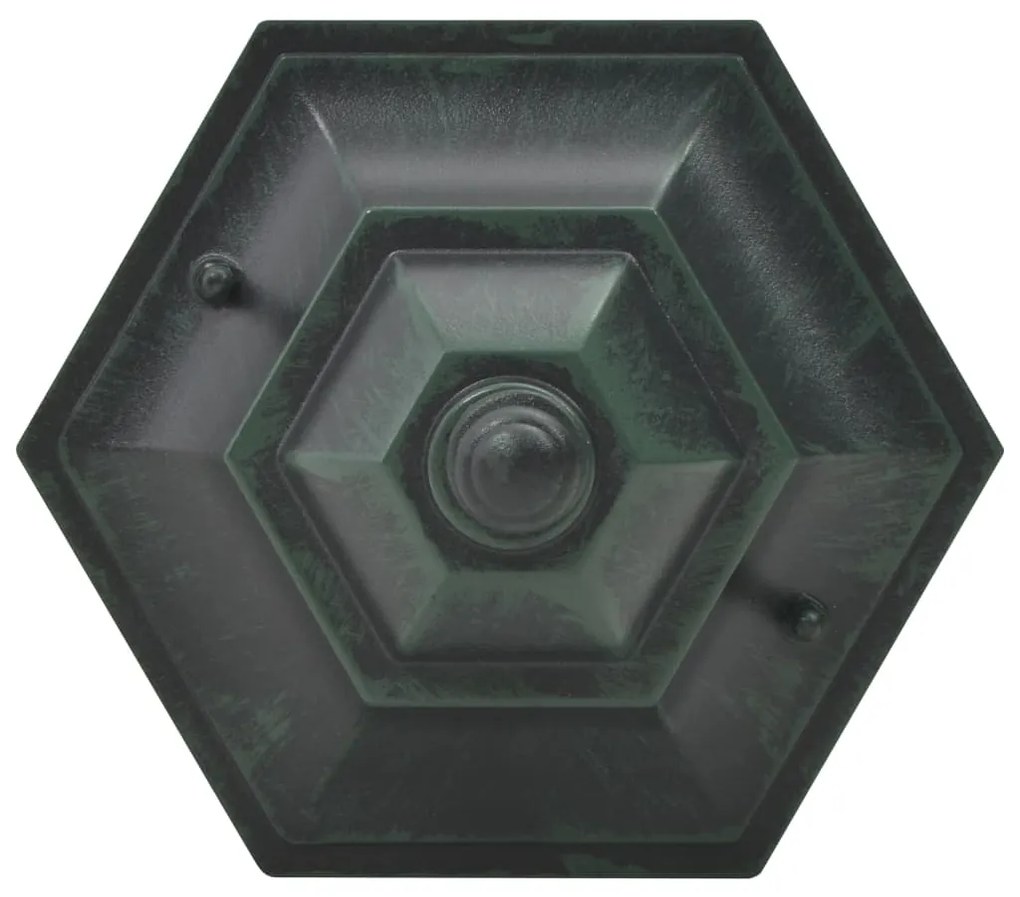 Candeeiros pé p/ jardim 6 pcs E27 110 cm alumínio verde escuro