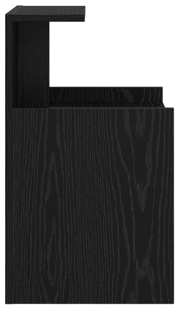 Cômodas de Cama 2 pcs Carvalho Preto 40x35x60 cm Madeira Engenheirada
