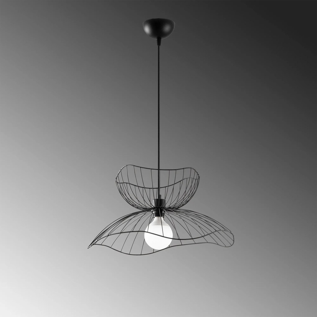 Candeeiro de Teto Farac – Preto – 50 x 50 cm