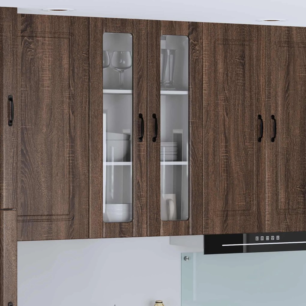 vidaXL Armário de cozinha suspenso Carvalho Marrom 60 x 31 x 100 cm