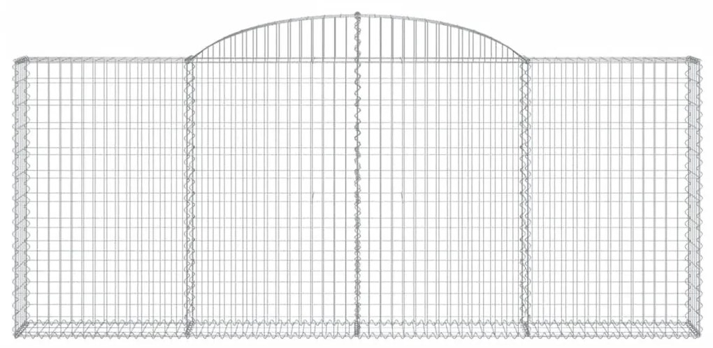 Cestos gabião arqueados 5pcs 300x30x120/140cm ferro galvanizado