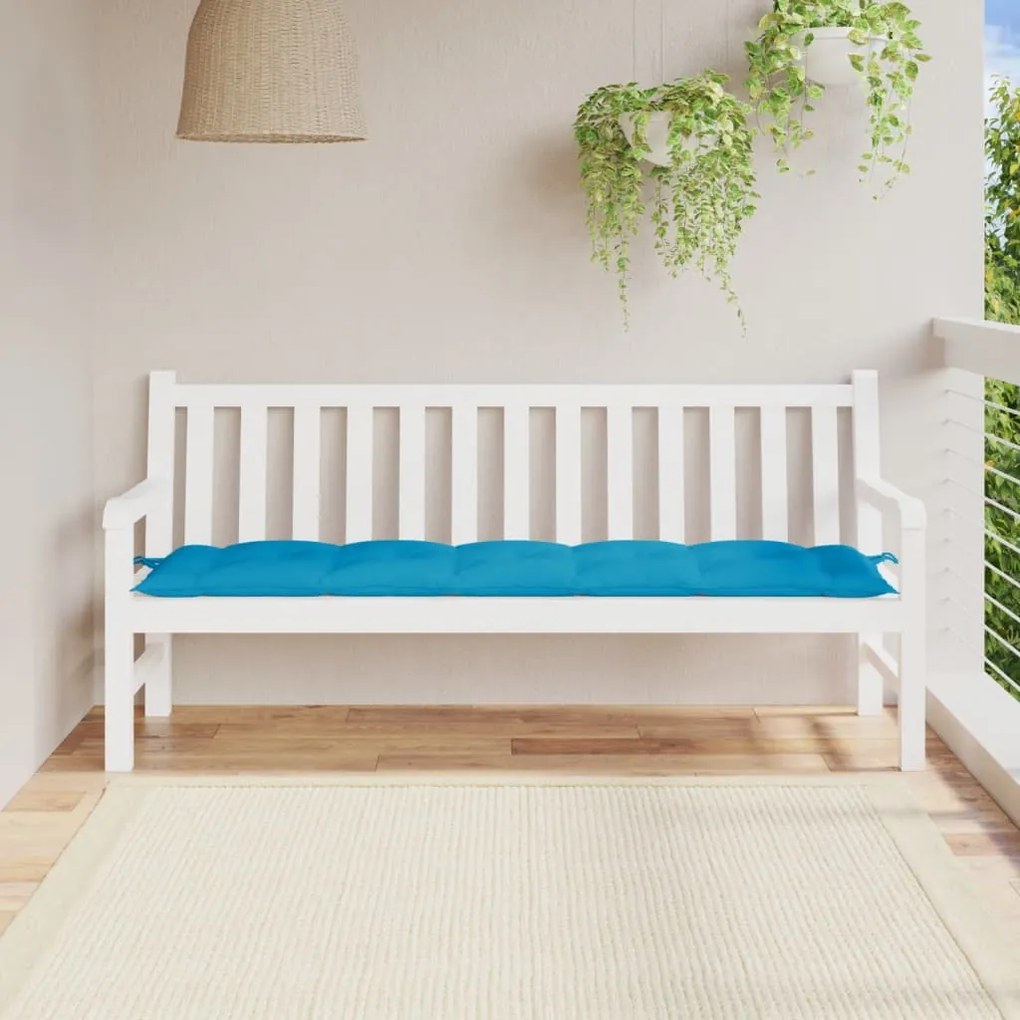 vidaXL Almofadão p/ banco jardim 180x50x7 cm tecido oxford azul-claro