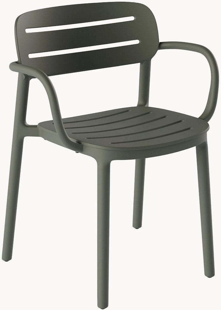 Cadeiras de jardim com braços Croisette, conjunto de 2