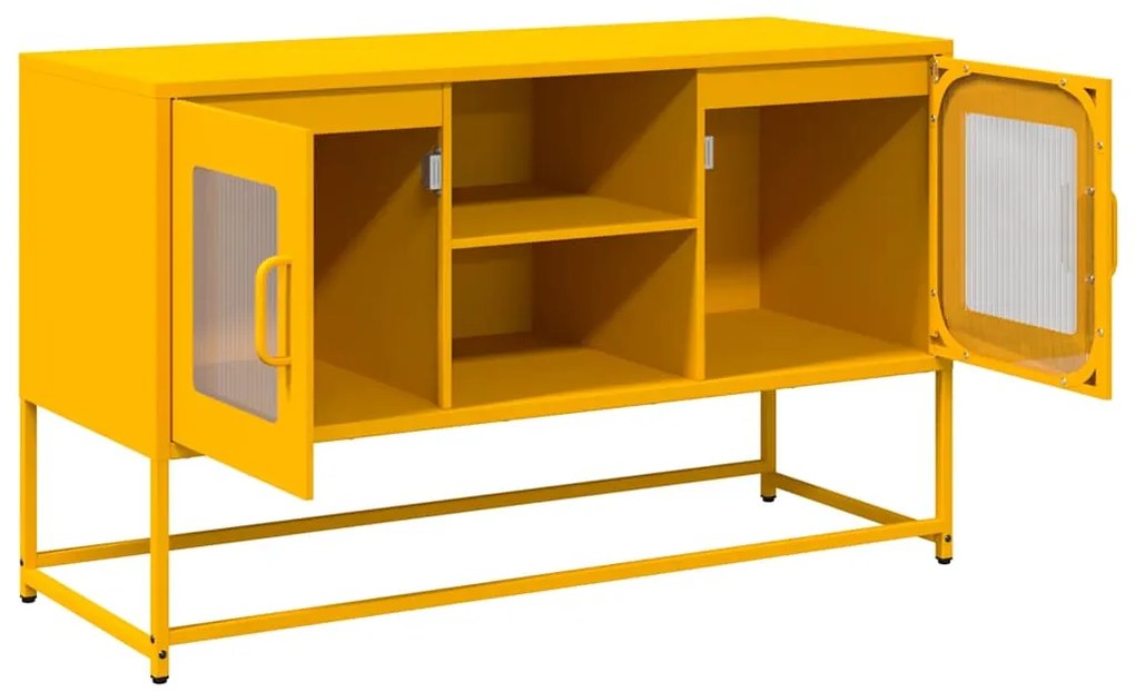 Móvel de TV 100,5x39x60,5 cm aço amarelo mostarda