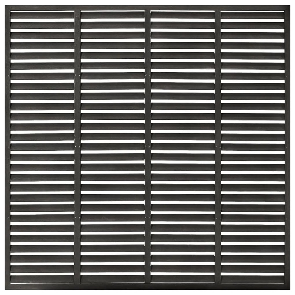 Painel de vedação estilo veneziana WPC 180x180 cm cinza-escuro