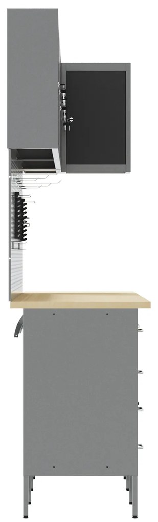 Conjunto de Armário de Trabalho e Painel de Ferramentas de 12 Peças vi