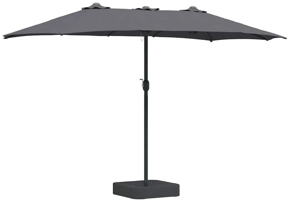 Guarda-sol de Jardim Antracite 385 x 209 x 244 cm tecido