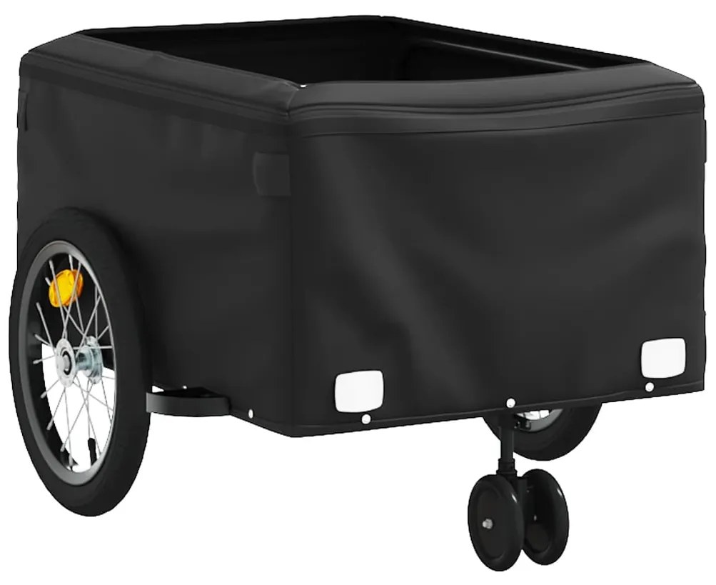 Reboque para bicicleta 45 kg ferro preto e amarelo