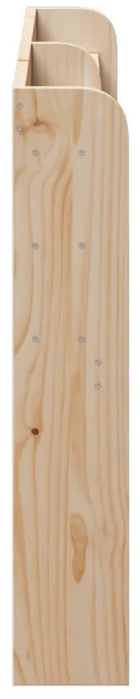 Cabeceira com prateleiras 140 cm madeira de pinho maciça