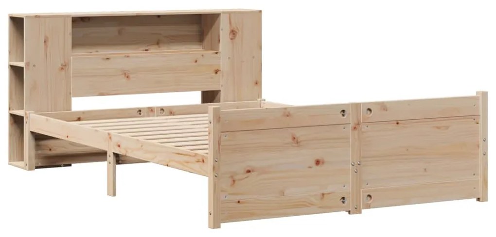 Cama com estante sem colchão 120x190 cm pinho maciço