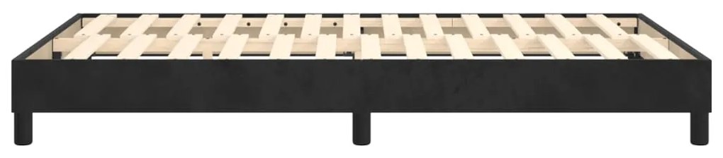 Estrutura de cama sem colchão 120x200 cm veludo preto