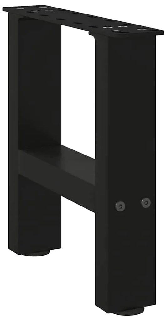 Pés para mesa de centro pretos 2 peças 30x(30-31) cm aço