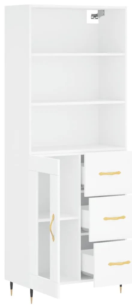 Armário alto 69,5x34x180 cm derivados de madeira branco