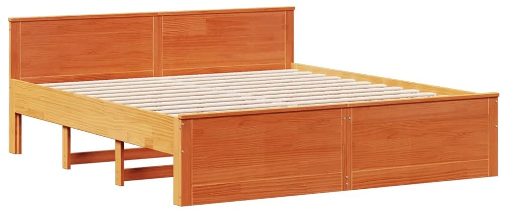 Cama com estante sem colchão 200x200 cm pinho maciço