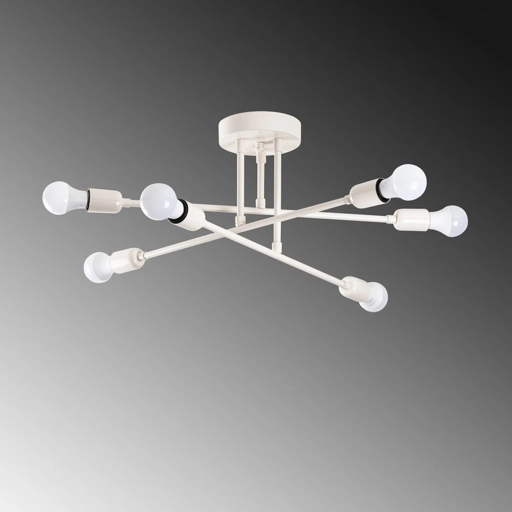 Candeeiro de Teto Flower – Creme – 64 x 64 cm