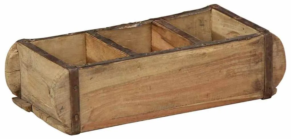 Conjuntos de bandejas vidaXL 4 pcs 30x14x9 cm Madeira Sólida Reclamada
