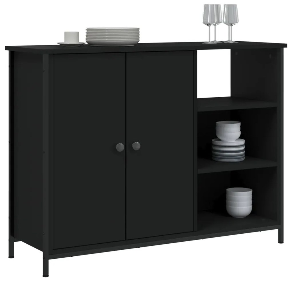 Aparador 100x33x75 cm derivados de madeira preto