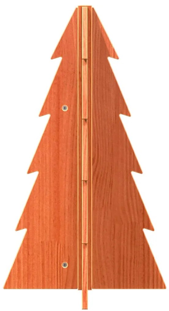 Árvore de Natal decorativa 69,5 cm pinho maciço castanho-mel