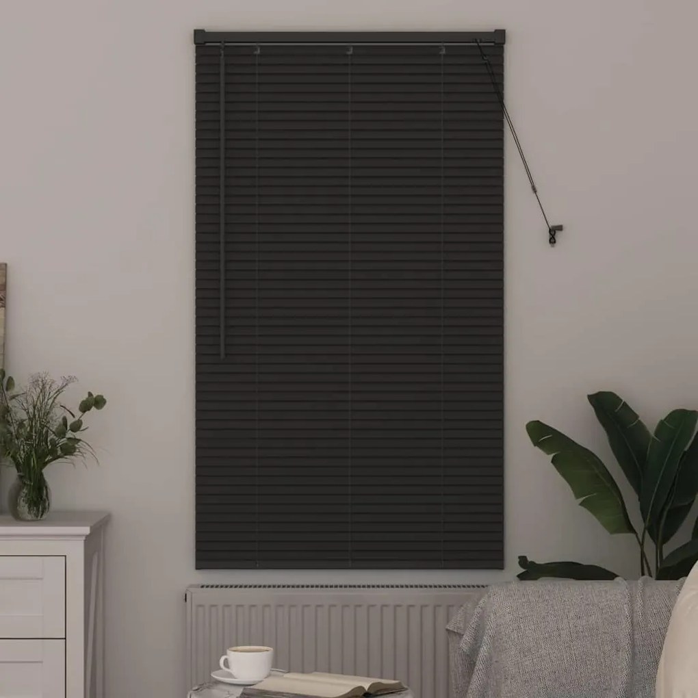 Persiana de Janela Cinzento-escuro 80 x 130 cm Alumínio