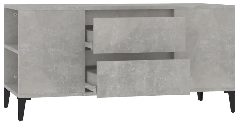 Móvel p/ TV 102x44,5x50 cm derivados madeira cinzento cimento