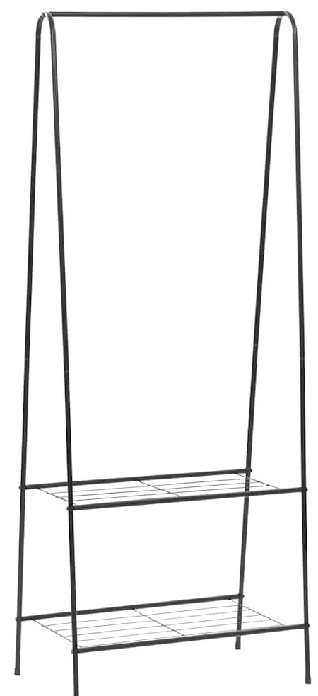 Suporte para roupas 59x35x150 cm preto