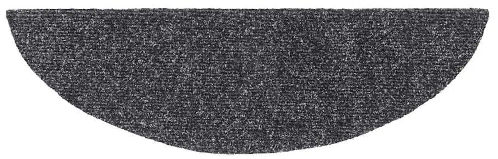 Tapetes de escada adesivos 30 pcs 56x17x3 cm cinzento-escuro